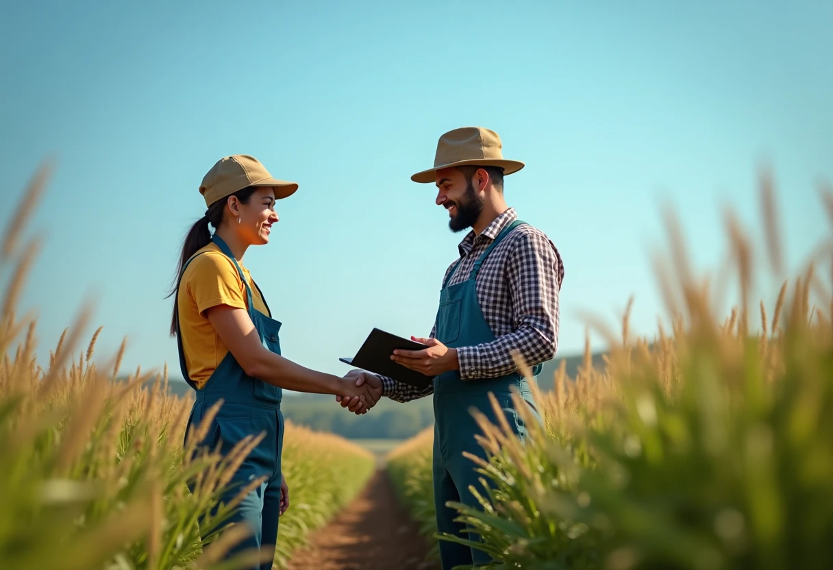 Travail agricole en équipe