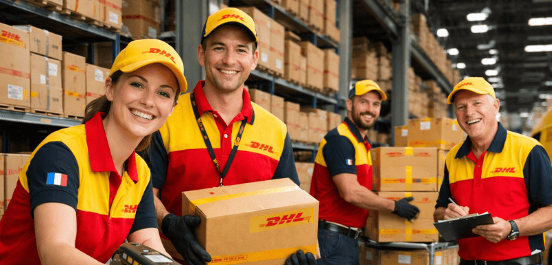 Employés de DHL.